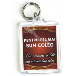 Breloc dedicatie Pentru cel mai bun coleg!
